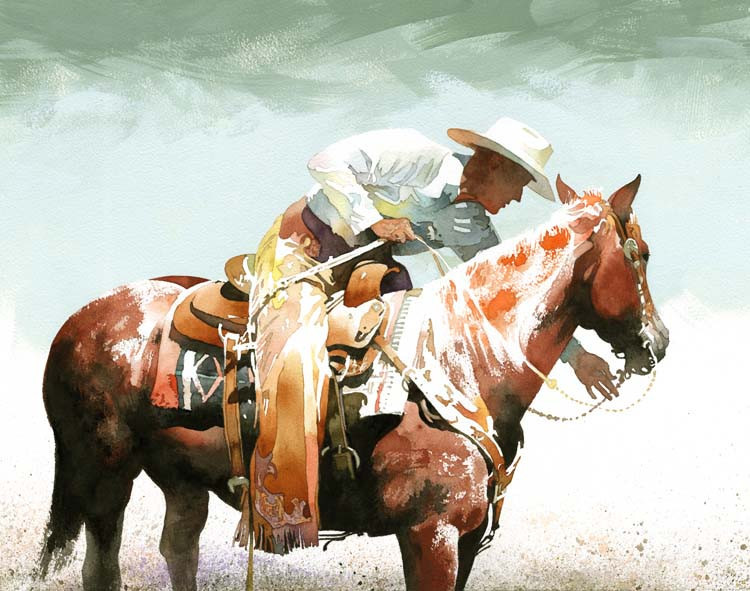 750x591 Watercolor Cowboy Western Art Of Don Weller (11) Best Watercolor - Western Watercolor