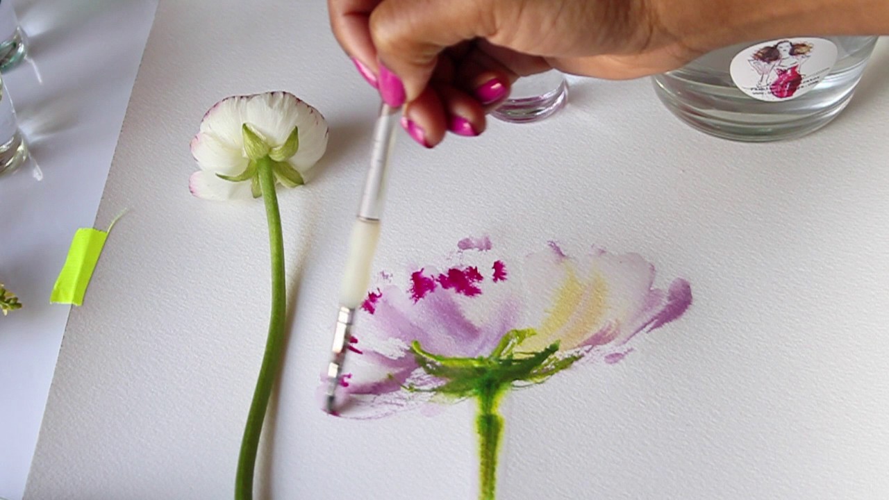 Wet On Wet Watercolor Flowers at PaintingValley.com | Explore ...