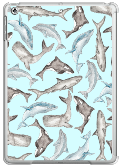 411x560 Oceanic Hand Painted Watercolor Animals Killer Whale - Whale Shark Watercolor