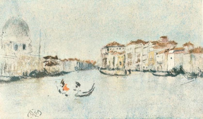 838x493 On A Venetian Canal By James Abbot Mcneill Whistler - Whistler Watercolor