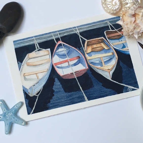 580x580 Other Nautical Watercolor Painting Poshmark - White Knight Watercolor