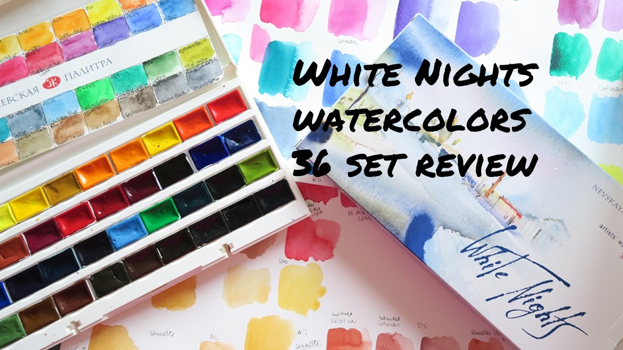 1280x720 St. Petersburg White Nights Watercolors 36 Pans Review - White Knight Watercolor