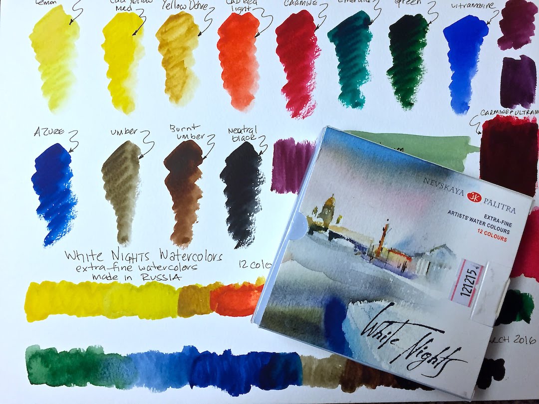 1080x810 White Nights Watercolors - White Knight Watercolor