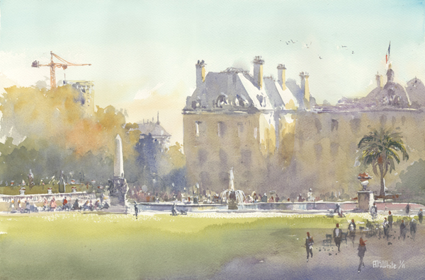 600x396 Plein Air Watercolor Landscapes By Stewart White - White Watercolor Paint