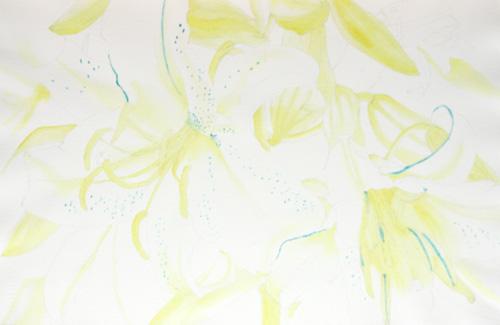 500x325 Watercolor Painting Demonstration Of Casa Blanca Lilies Floral - White Watercolor Paint