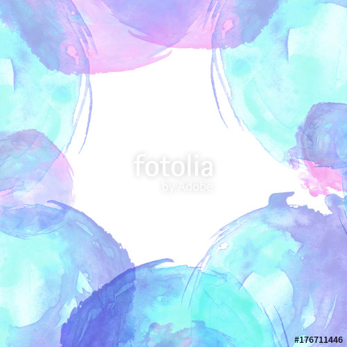 500x500 Watercolor Background, With Round Elements, Splash Paint, Blot - White Watercolor Paint