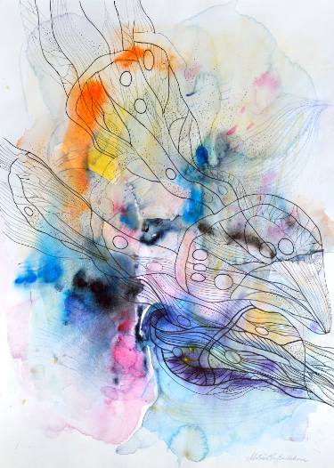 375x526 Butterflies - White Watercolor Paint