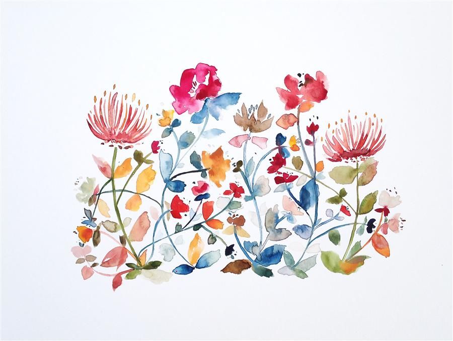900x678 Images - Wildflower Watercolor Paintings