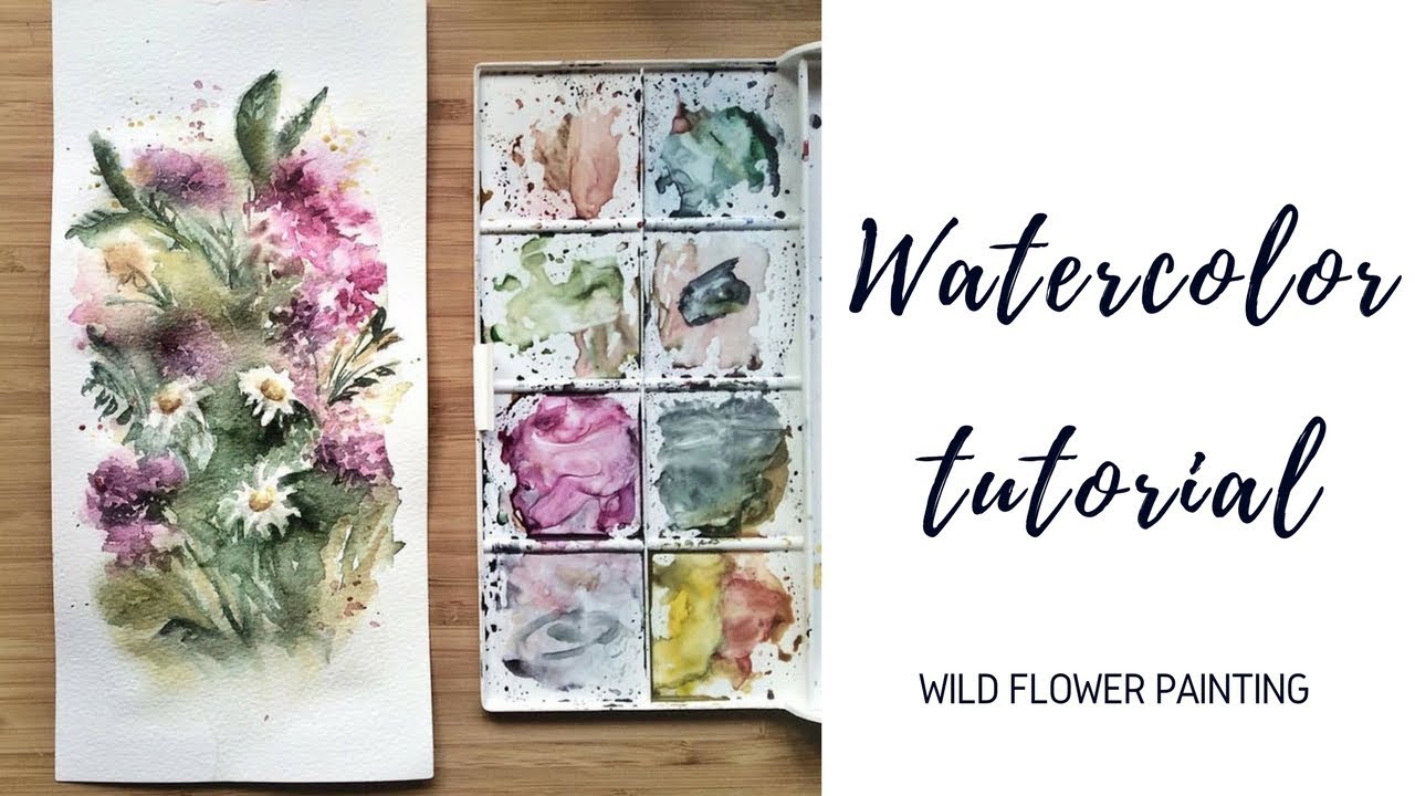 1280x720 Painting Wild Flowers Watercolors Tutorial - Wildflower Watercolor Paintings