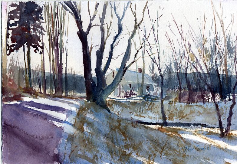 783x542 The Old Original En Plein Air Watercolor Landscape - Willow Watercolor