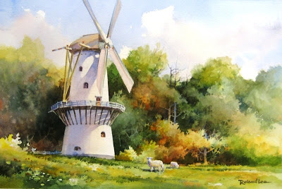 400x268 How A Dutch Windmill Works Roland Lee - Windmill Watercolor
