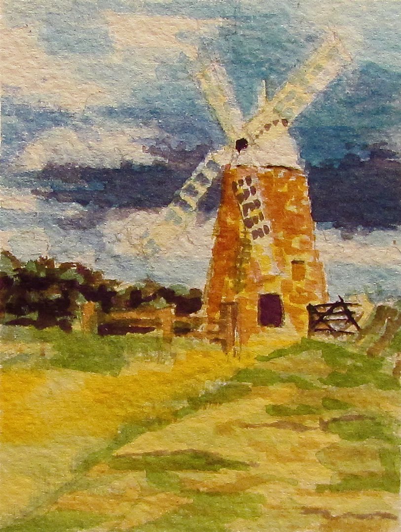 813x1080 Christine Holzschuh - Windmill Watercolor