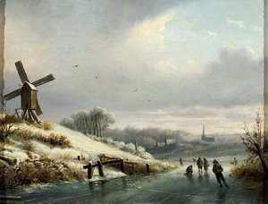 300x228 Famous Windmills Paintings Amp Reproductions 1st Art Gallery - Windmill Watercolor
