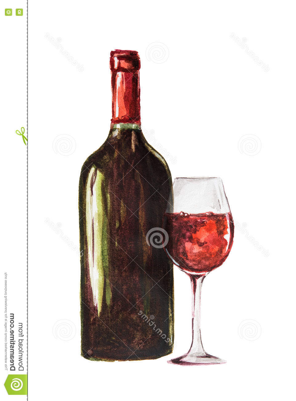 958x1300 Watercolor Paintings Of Wine Bottles Watercolor Red Wine Bottle - Wine Bottle Watercolor
