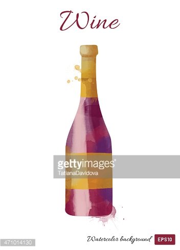 352x489 Watercolor Vector Wine Background Stock Vectors - Wine Bottle Watercolor