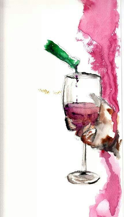 430x750 Pin By Deborah Dolgin On Wine Wine, Watercolor And - Wine Watercolor