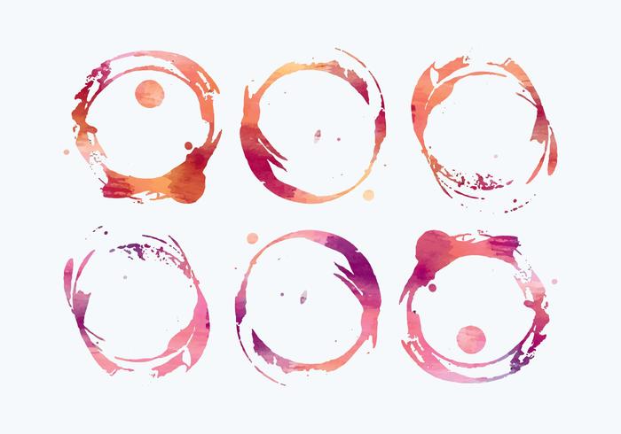 700x490 Vector Watercolor Wine Stains - Wine Watercolor
