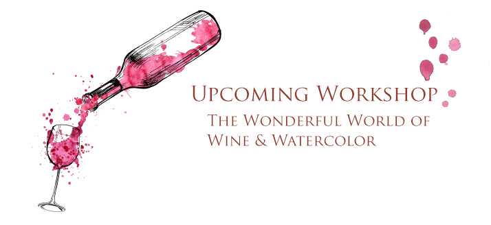 714x328 Wonderful World Of Wine Amp Watercolor - Wine Watercolor