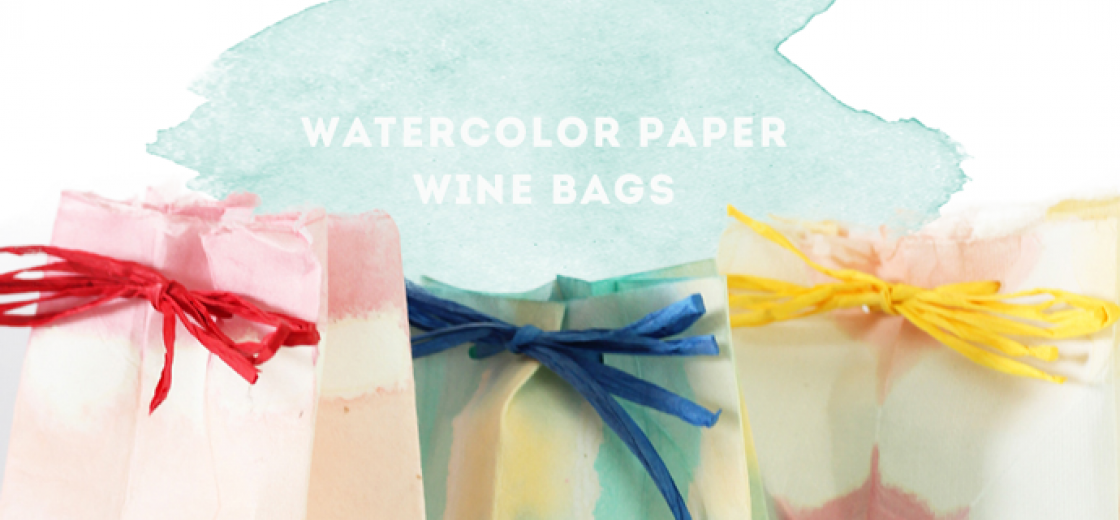 1120x520 Diy Watercolor Paper Wine Bag - Wine Watercolor