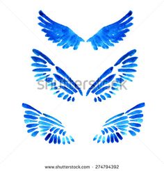 236x246 Watercolor Angel Wings. Clip Art Clipart Scrapbook Vector Eps - Wings Watercolor