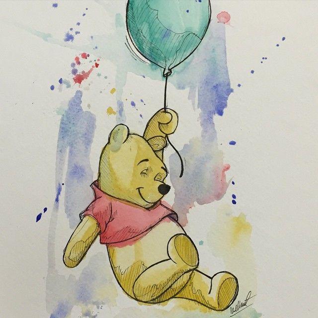 Winnie The Pooh Watercolor at PaintingValley.com | Explore collection ...