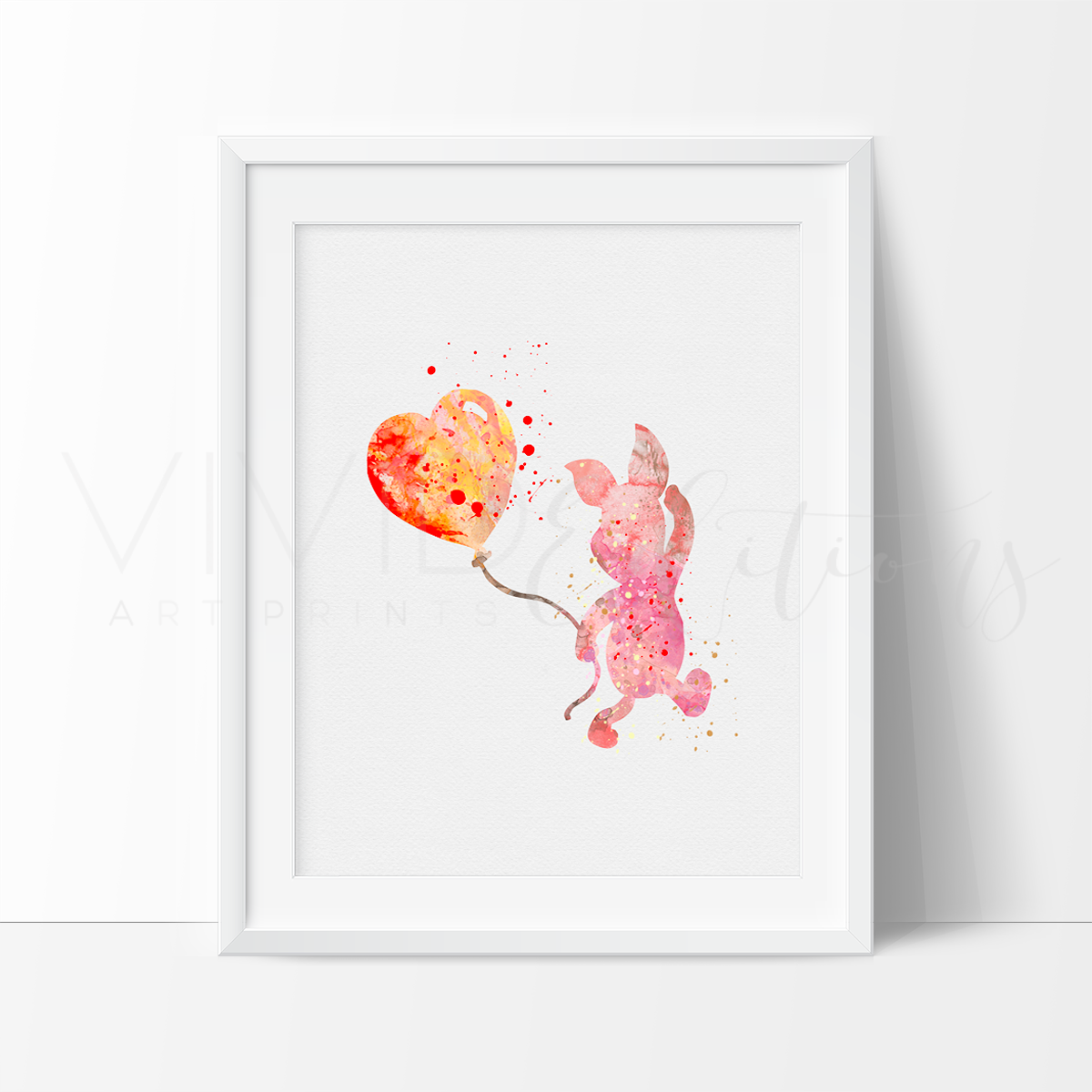 1200x1200 Piglet, Winnie The Pooh Watercolor Art Print - Winnie The Pooh Watercolor
