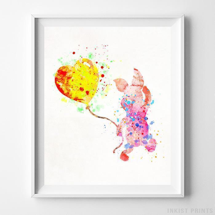 699x699 Piglet Winnie The Pooh Wall Art Disney Watercolor Poster Nursery - Winnie The Pooh Watercolor