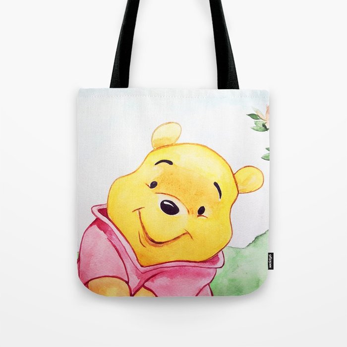 700x700 Winnie The Pooh, Watercolor Tote Bag By Lubaost Society6 - Winnie The Pooh Watercolor