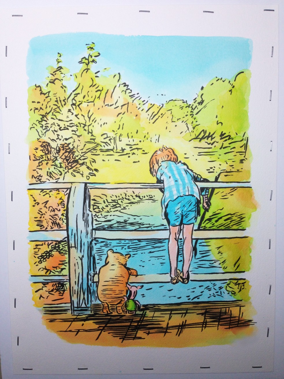 984x1312 Winnie The Pooh Watercolour Study Derek Moorhouse - Winnie The Pooh Watercolor