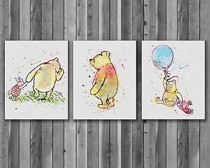 300x240 Winnie The Pooh Vintage Wall Art Print Watercolor Poster Painting - Winnie The Pooh Watercolor
