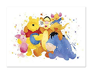 355x282 8x10 P46 Winnie The Pooh Watercolor Posters - Winnie The Pooh Watercolor