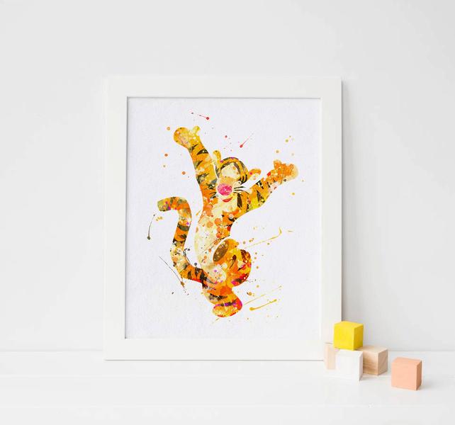 642x600 Disney Tigger Watercolor Winnie The Pooh Nursery Winnie Pooh Etsy - Winnie The Pooh Watercolor