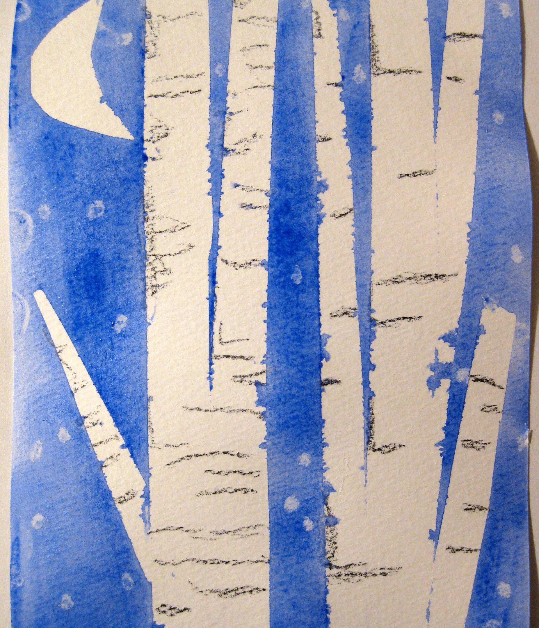 1853x2159 Winter Birch A Watercolor Masking Technique - Winter Birch Trees Watercolor