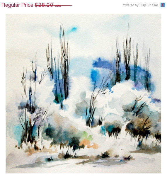 Winter Landscape Watercolor Paintings at PaintingValley.com | Explore ...