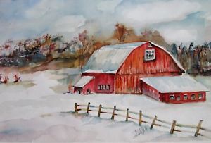 Winter Landscape Watercolor Paintings at PaintingValley.com | Explore ...