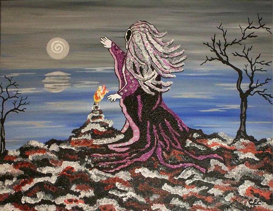 900x698 Winter Solstice Painting By Carolyn Cable - Winter Solstice Watercolor