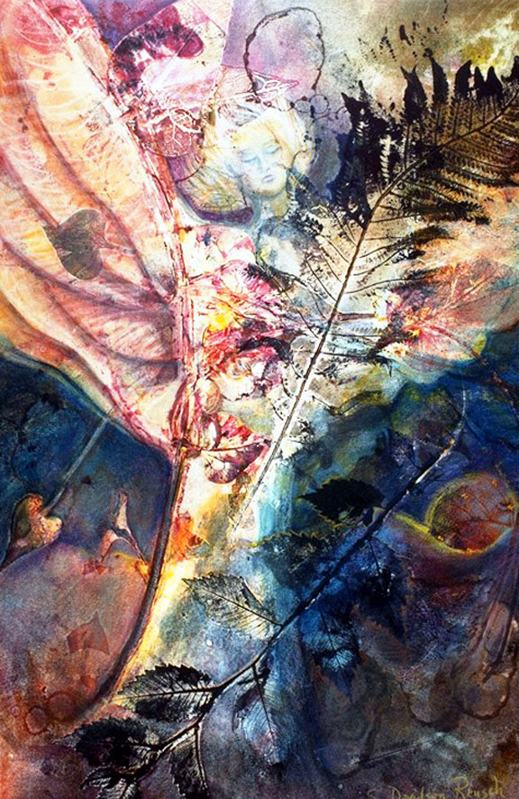 576x886 Winter Solstice Wishes Begin Again Sharmon Davidson Art - Winter Solstice Watercolor