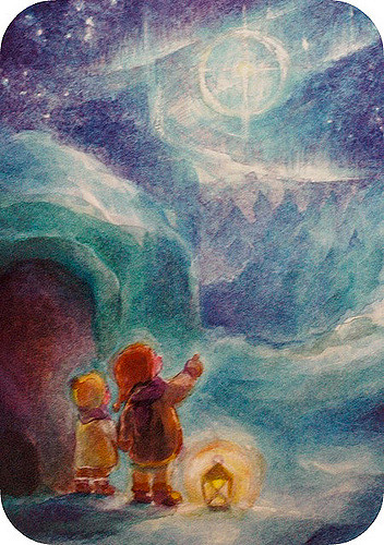 352x500 Happy Winter Solstice Waldorfmama Shelley Caskey - Winter Solstice Watercolor