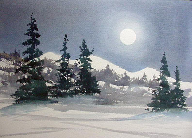 396x284 December Close Calls - Winter Solstice Watercolor