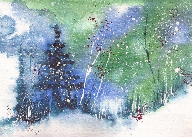 Winter Solstice Watercolor at PaintingValley.com | Explore collection ...