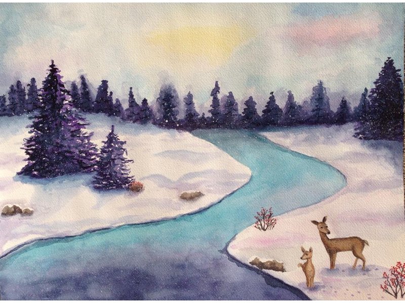 800x600 Winter Watercolor Painting Classes Joliet, Il Patch - Winter Watercolor