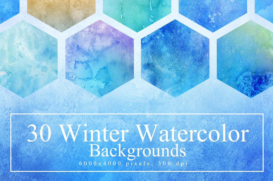 Winter Watercolor Background