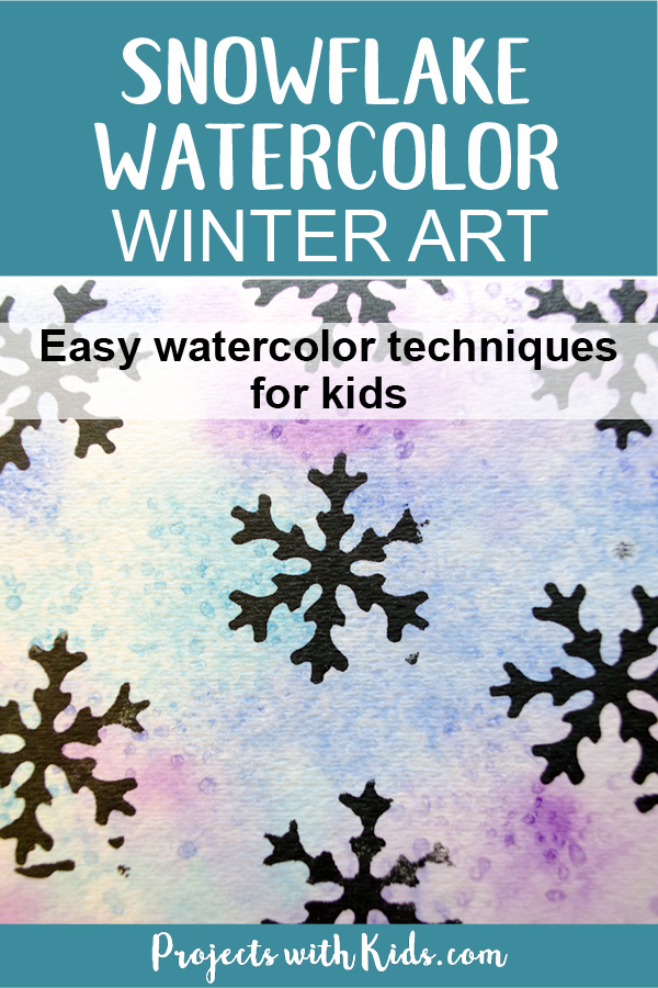 600x900 Snowflake Watercolor Winter Art Projects With Kids - Winter Watercolor For Kids