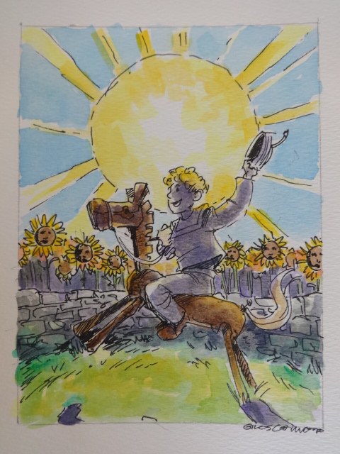 480x640 Sale Original Shadow Of Oz Tarot Cards Art Giles Crawford Signed - Wizard Of Oz Watercolor