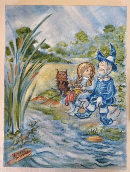 450x593 Vincent Myrand Original Oil Painting W W Denslow Wizard Of Oz Art - Wizard Of Oz Watercolor