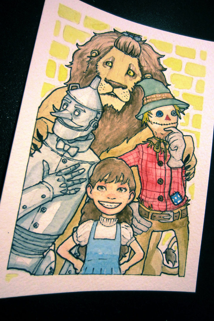 729x1095 Wonderful Wizard Of Oz Watercolor By Lieusum - Wizard Of Oz Watercolor