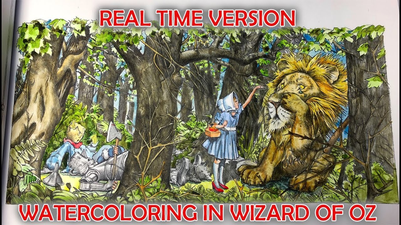 1280x720 Coloring In Wizard Of Oz With Watercolors Real Time Version - Wizard Of Oz Watercolor