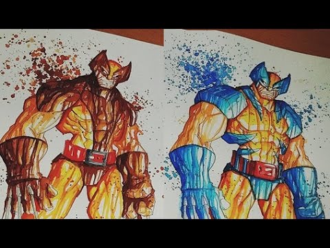480x360 Sketches @ Midnight - Wolverine Watercolor