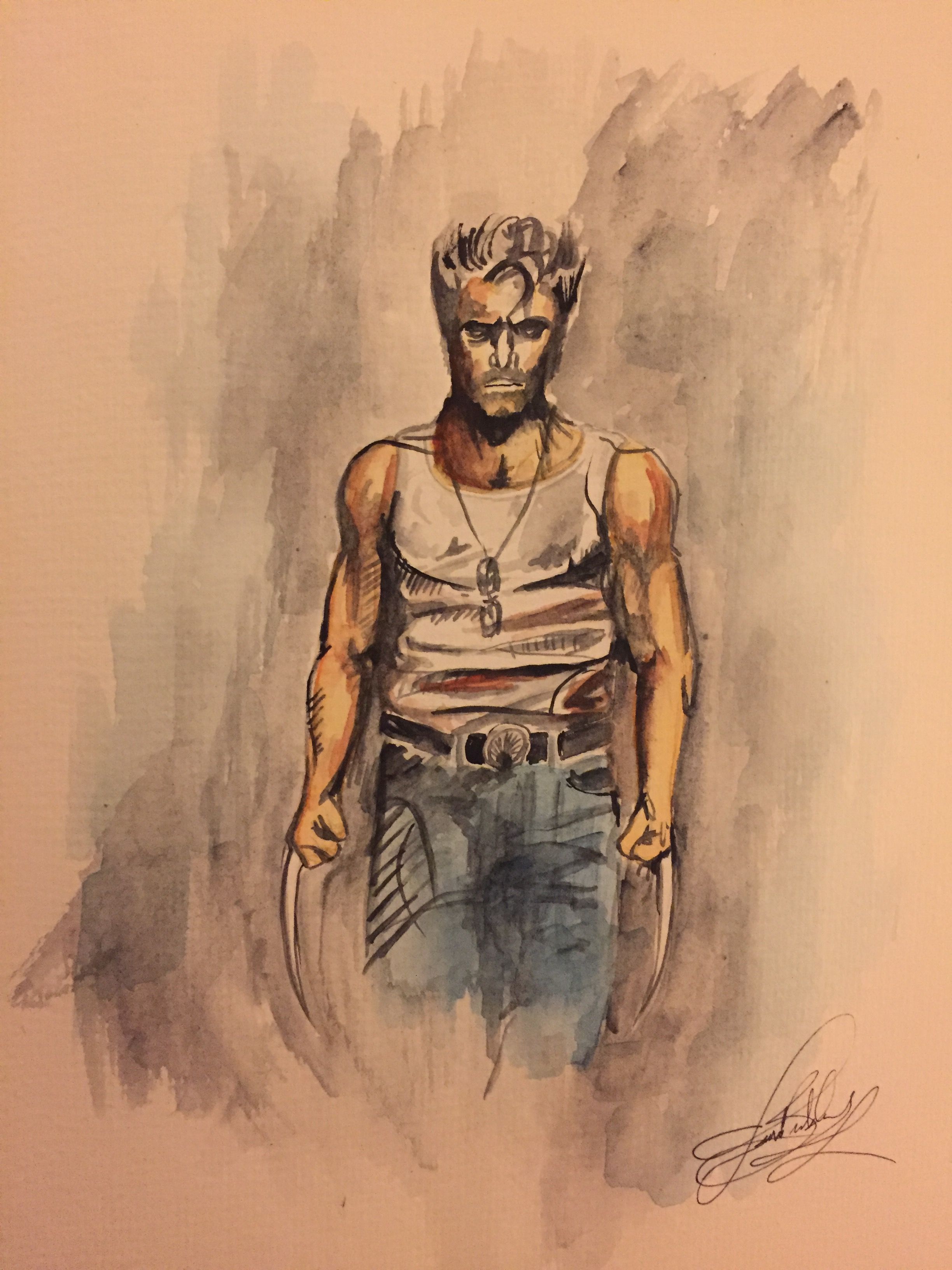 2448x3264 Wolverine Watercolor Painting - Wolverine Watercolor