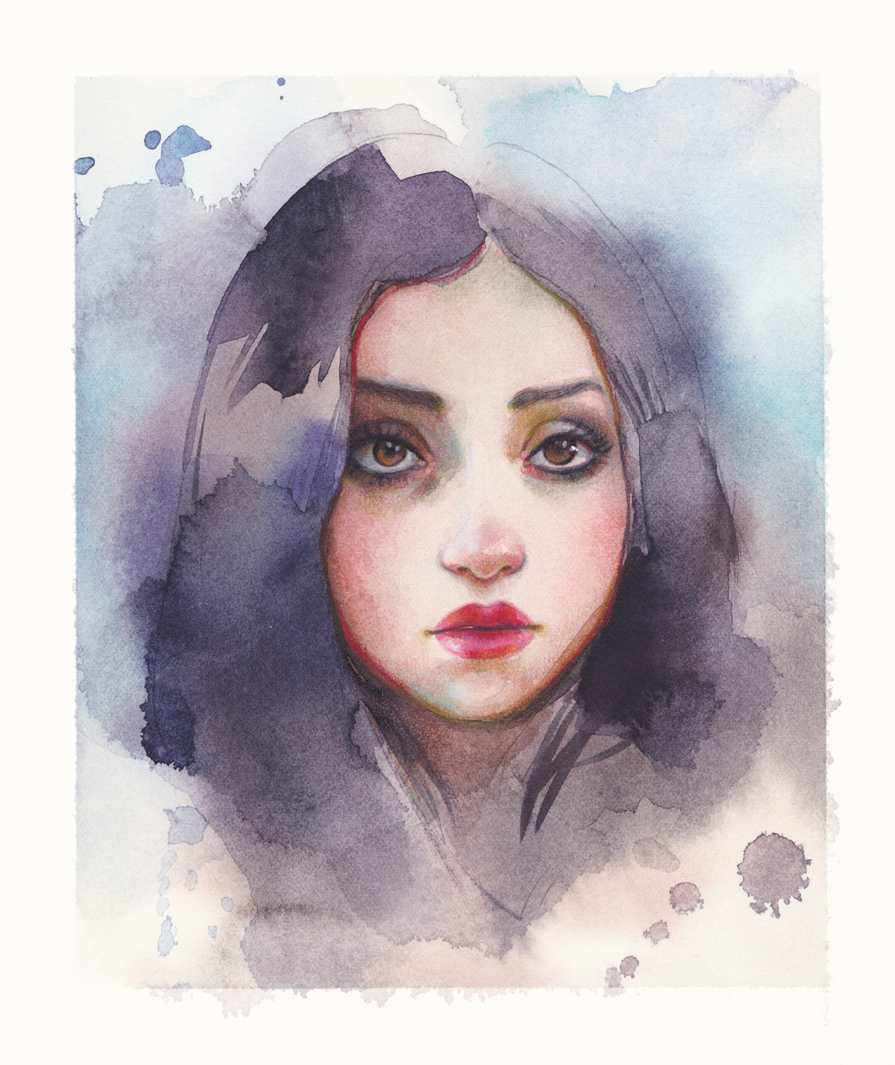 1298x1544 Lioba - Woman Watercolor